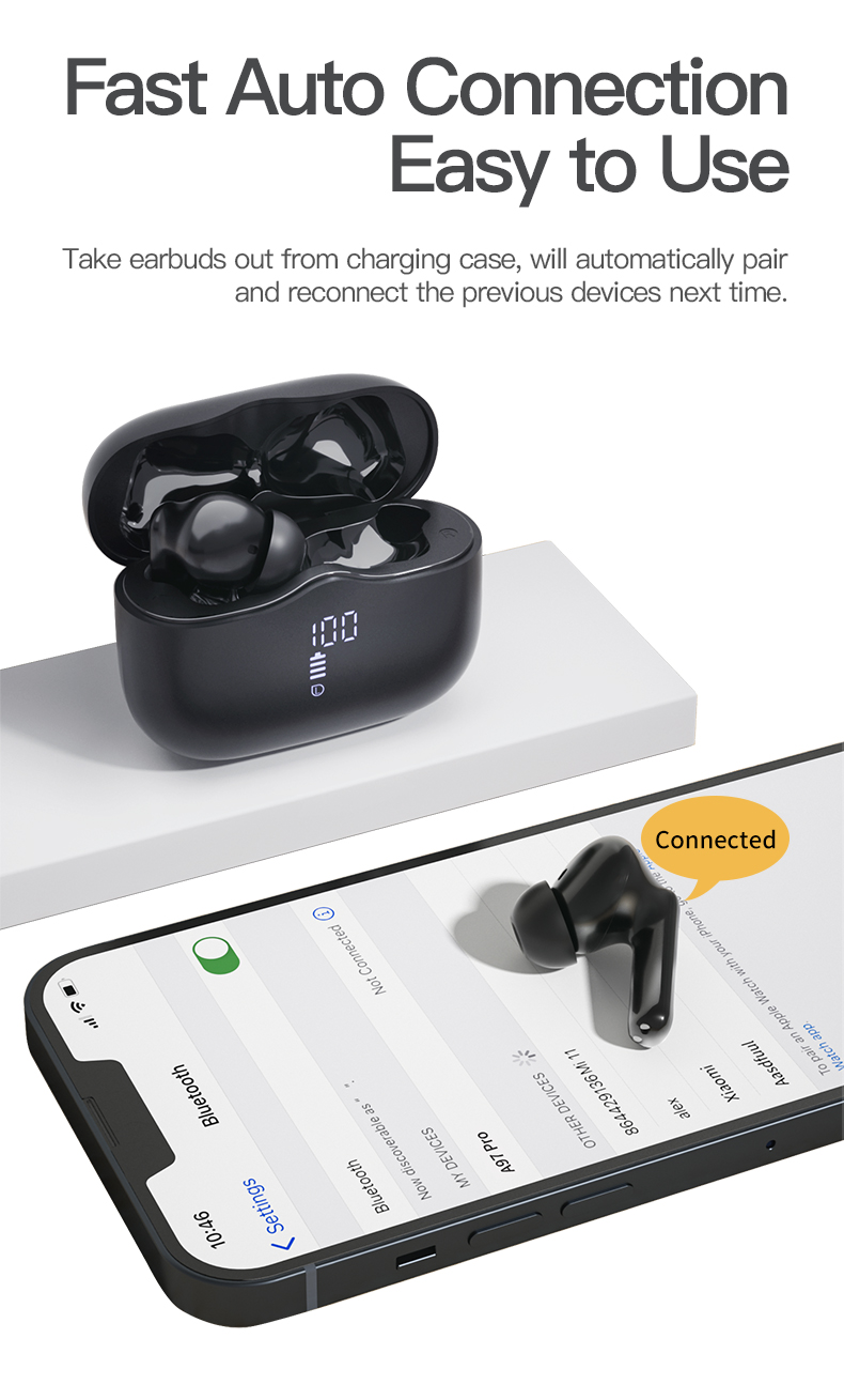 BJBJ A90 Pro TWS Earbuds with Digital Display - BJBJEARBUDS